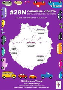 CARTEL CARAVANA VIOLETA
