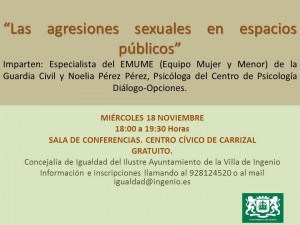 Cartel Ponencia - Las agresiones sexuales en espacios públicos