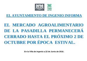 Cierre del mercadillo